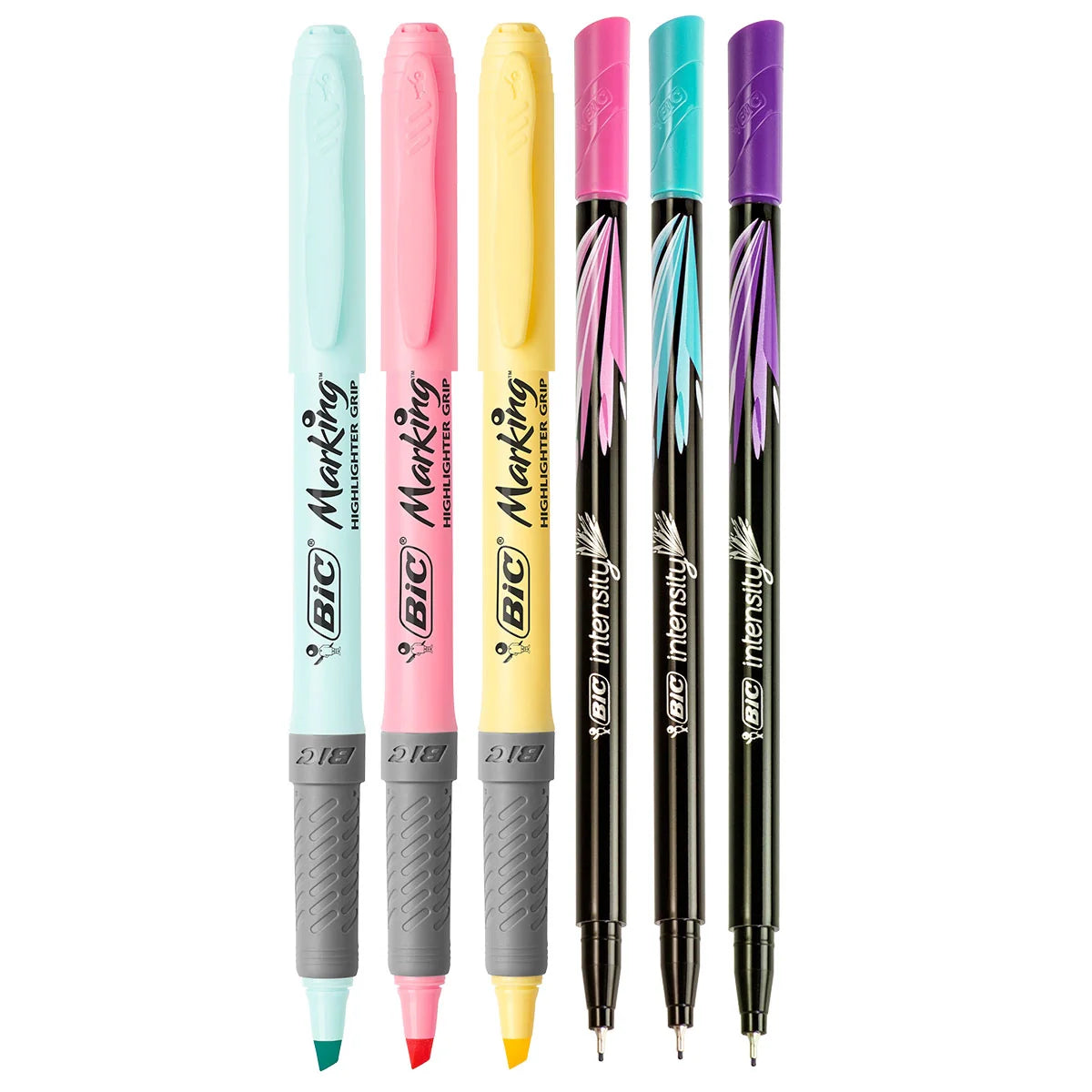 Kit Tons Pastel BIC (Marca Texto + Canetas Intensity