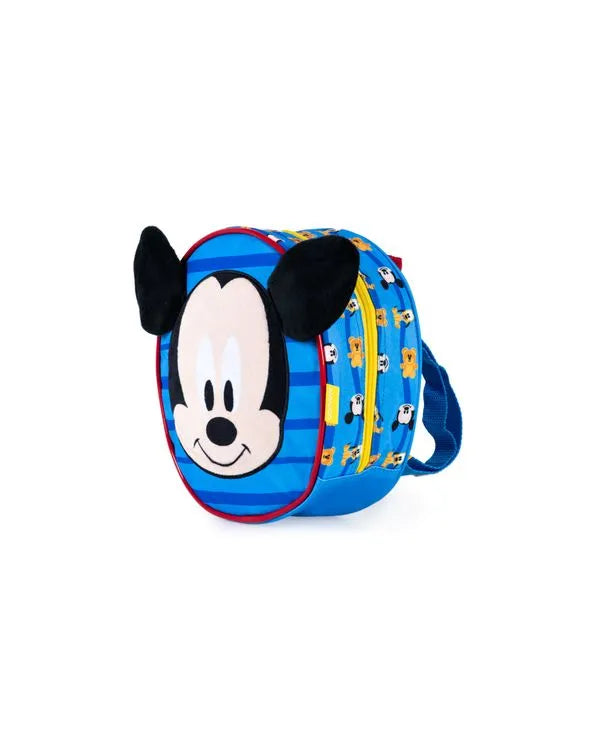 Kit Mochila Escolar Infantil com Rodinhas Masculina Mickey Baby com Lancheira – Azul