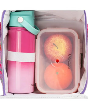 Kit Mochila de Rodinha + Lancheira Térmica + Estojo Infantil Feminino Ariel e Linguado – Rosa