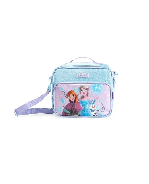 Kit Mochila + Lancheira Térmica + Estojo Infantil Feminino Frozen – Azul Claro