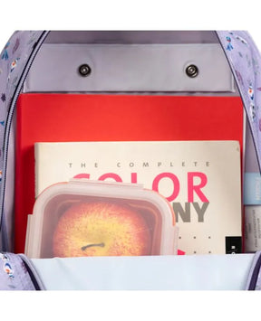 Kit Mochila de Rodinha + Estojo Escolar Infantil Frozen Elsa e Anna Lilás