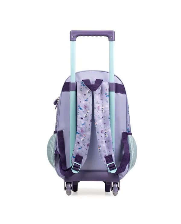 Kit Mochila de Rodinha + Estojo Escolar Infantil Frozen Elsa e Anna Lilás