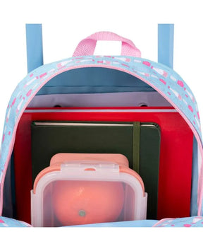 Kit Mochila de Rodinha + Lancheira Térmica Infantil Marie Baby Rosa Claro