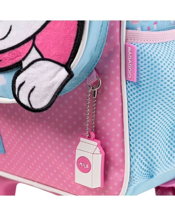 Kit Mochila de Rodinha + Lancheira Térmica Infantil Marie Baby Rosa Claro