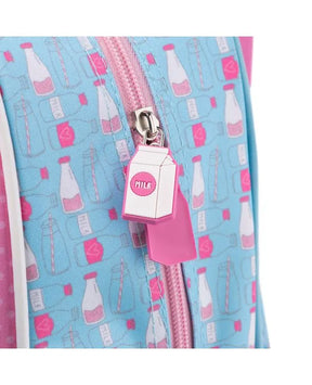 Kit Mochila de Rodinha + Lancheira Térmica Infantil Marie Baby Rosa Claro