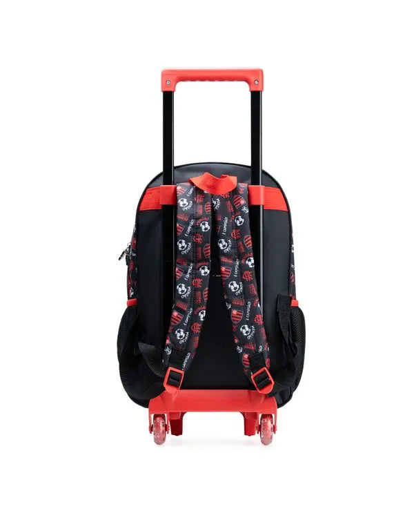 Kit Mochila de Rodinha + Lancheira Térmica + Estojo Flamengo Masculino Oficial