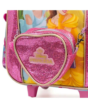 Kit Mochila e Lancheira Térmica Infantil Feminina Princesas – Rosa