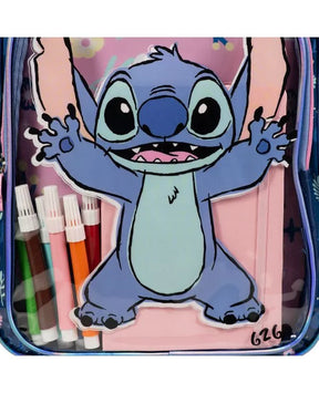 Kit Mochila de Rodinha + Lancheira Térmica + Estojo Infantil Feminino Stitch