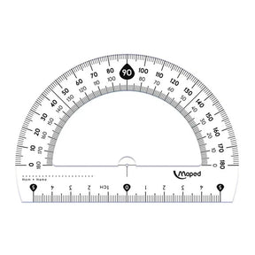 Kit Geométrico Maped Classic 4 Peças com Régua, Esquadros e Transferidor