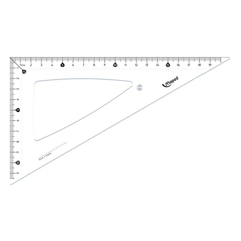 Kit Geométrico Maped Classic 4 Peças com Régua, Esquadros e Transferidor