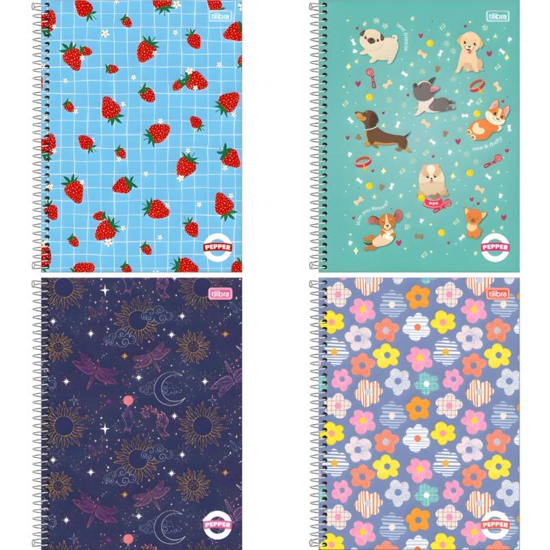 Caderno Espiral Capa Dura Universit¿Rio 1 Mat¿Ria Pepper Feminino 80 Folhas