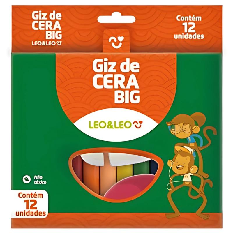 Giz De Cera 12 Núcleos Grosso Leo E Leo