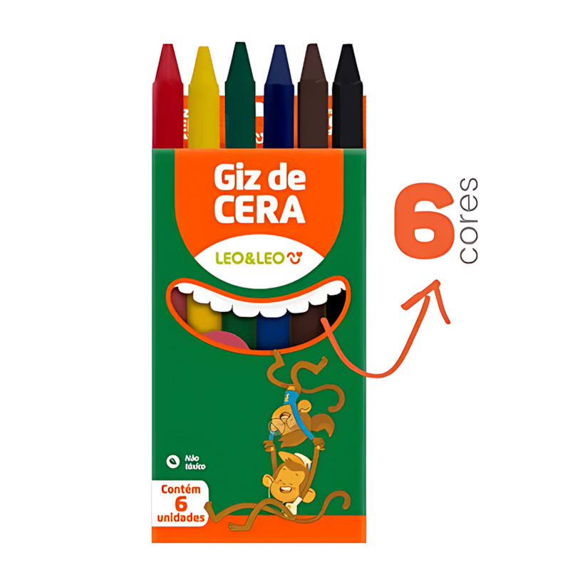 Giz De Cera 6 Núcleos Fino Leo E Leo
