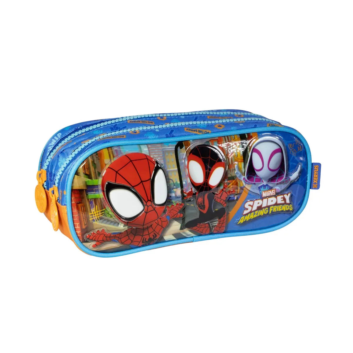 Estojo escolar duplo com zíper 15006 - Spidey - Xeryus