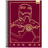 Caderno Universitário Avengers Spiral 80 Folhas - Capa Dura Hotstamping