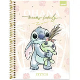 Caderno Universitário Stitch Spiral 80 Folhas - Capa Dura Hotstamping