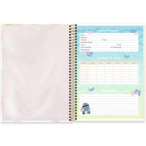Caderno Universitário Stitch Spiral 80 Folhas - Capa Dura Hotstamping