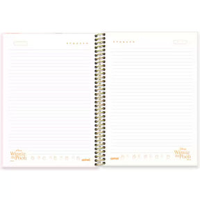 Caderno Universitário Pooh Spiral 80 Folhas - Capa Dura Hotstamping