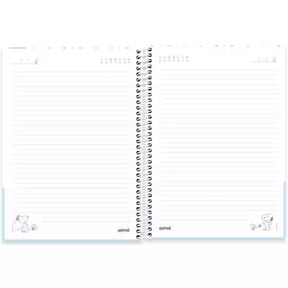 Caderno Universitário Snoopy Spiral 80 Folhas - Capa Dura Hotstamping