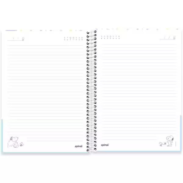 Caderno Universitário Snoopy Spiral 80 Folhas - Capa Dura Hotstamping