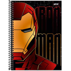 Caderno Universitário Avengers - Homem de Ferro 80 Folhas - Capa Dura