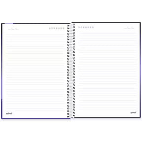 Caderno Universitário Kuromi Spiral 80 Folhas - Capa Dura Hotstamping