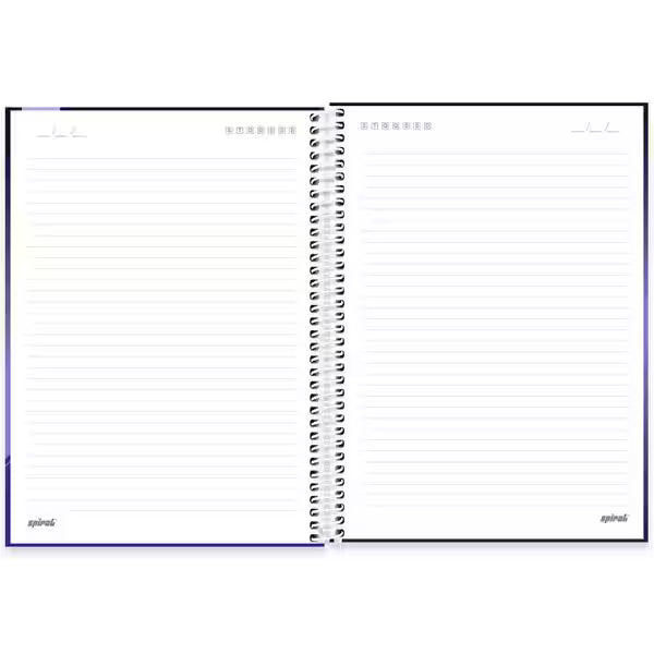 Caderno Universitário Kuromi Spiral 80 Folhas - Capa Dura Hotstamping