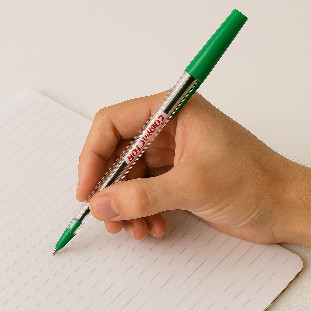 Caneta Esferográfica Verde 07B Compactador