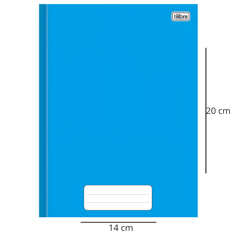 Caderno Brochura Capa Dura 1/4 Pimenta Azul 80 Folhas