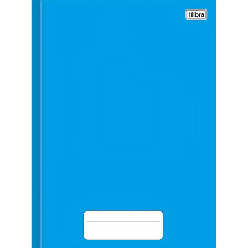 Caderno Brochura Capa Dura 1/4 Pimenta Azul 80 Folhas