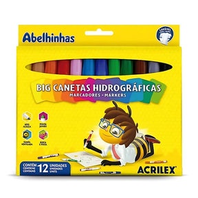 Canetinhas Grandes Abelhinhas Acrilex