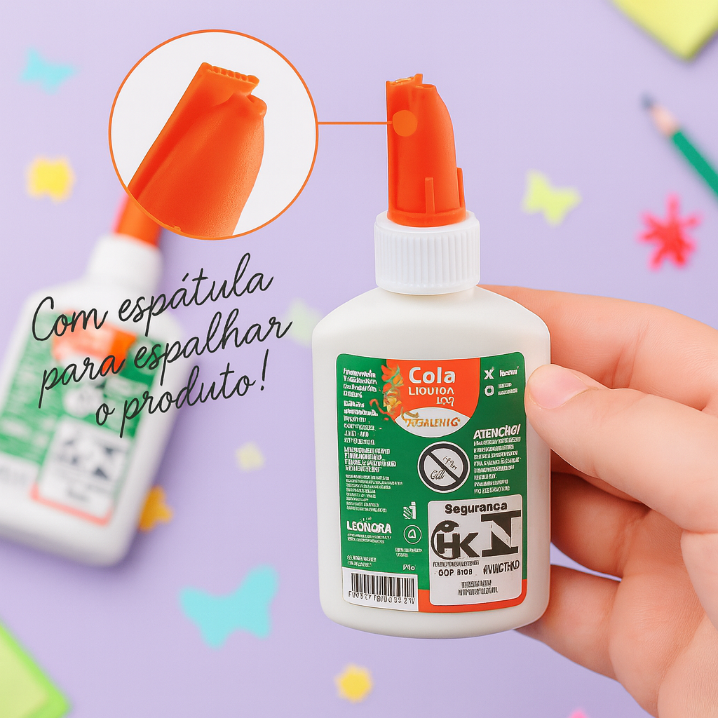 Cola Branca Escolar Liquida 40Gr Leo E Leo