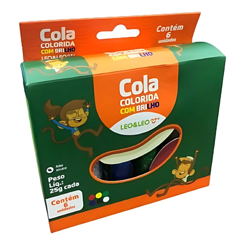 Cola C/Brilho 20G 6Cores Leo E Leo
