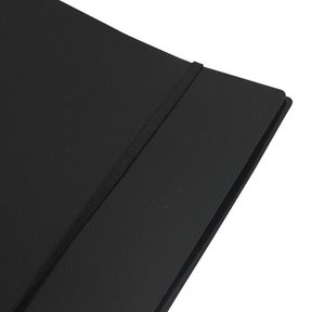 Caderno Argolado Cartonado Universitário Com Elástico Lunix Preto 80 Folhas