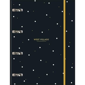Caderno Argolado Cartonado Universitário Com Elástico West Village 80 Folhas