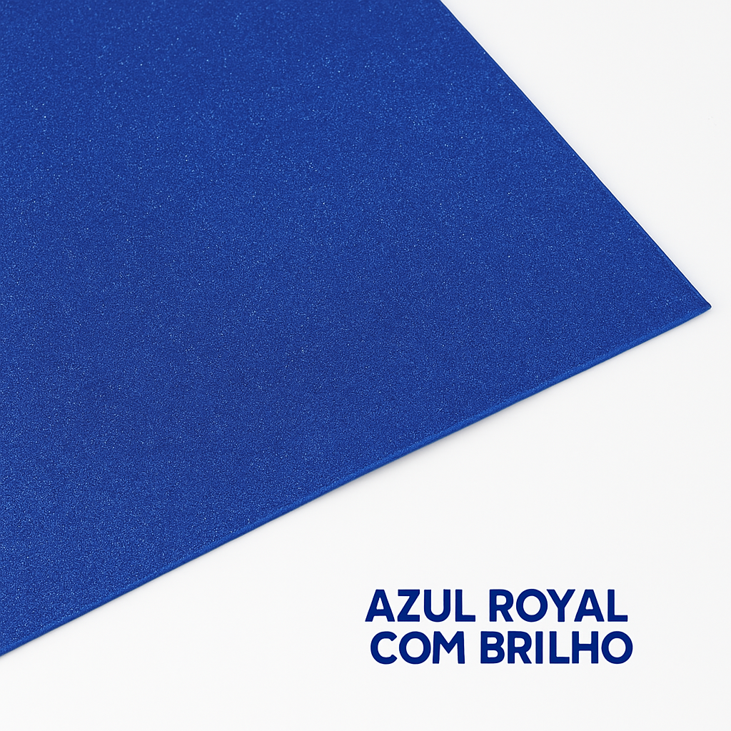 Placa Eva C/Brilho 40Cmx48Cm Az Royal Leo E Leo