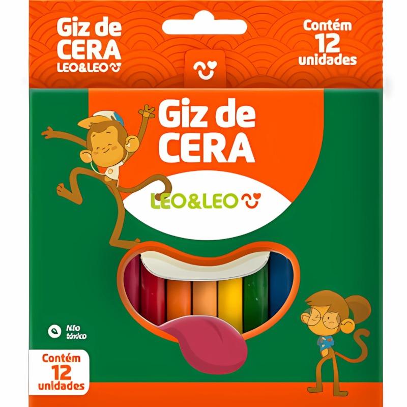 Giz De Cera 12 Núcleos Fino Leo E Leo