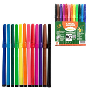 Canetinha Hidrográfica 12 Cores Leo E Leo