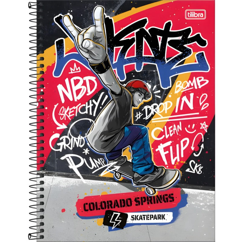 Caderno Espiral Capa Dura Universitário Rio 10 Matérias 160 Folhas