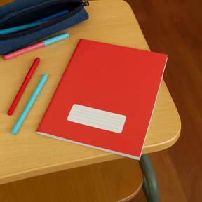Caderno Vermelho 1/4 Brochura Capa Dura Smart