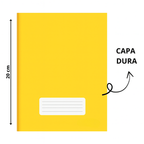 Caderno Amarelo 1/4 Brochura Capa Dura Smart