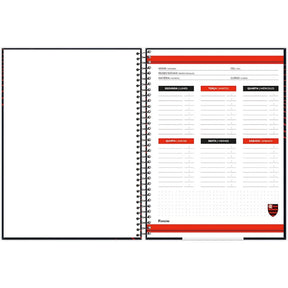 Caderno Univ Capa Dura 1Mt 80Fls Flamengo Foroni