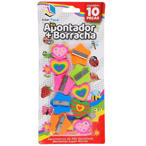Kit Apontador e Borracha Temático Interponte
