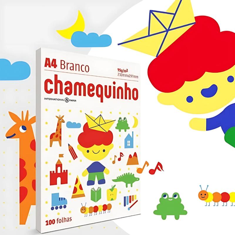 Papel Chamequinho A4 Br 100Fl Chamex