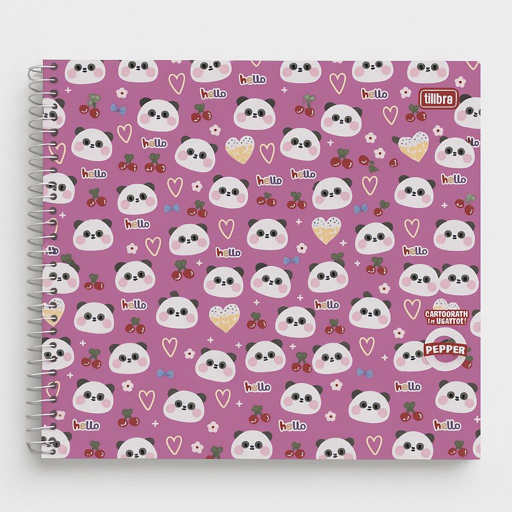 Caderno Espiral Capa Dura Desenho Feminino 80 Folhas Tilibra