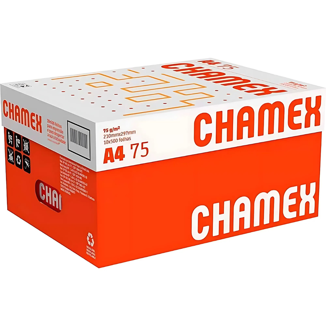 Papel Chamex Office A4 500Fls 1430 - Cx 12 Unidades