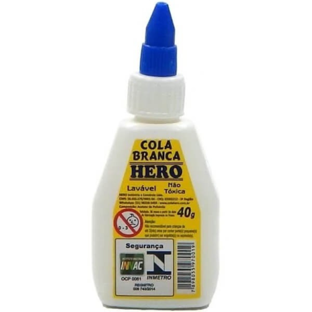 Cola Branca 40G Hero Cb40-144 - Cx 12 Unidades