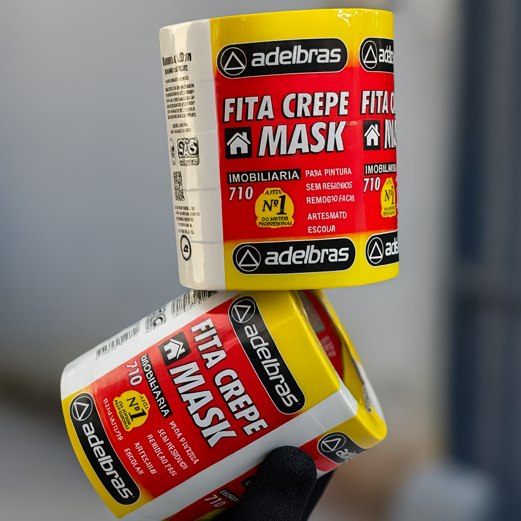 Fita Crepe 710 24X50 Uni Adelbras 019 - Cx 5 Unidades