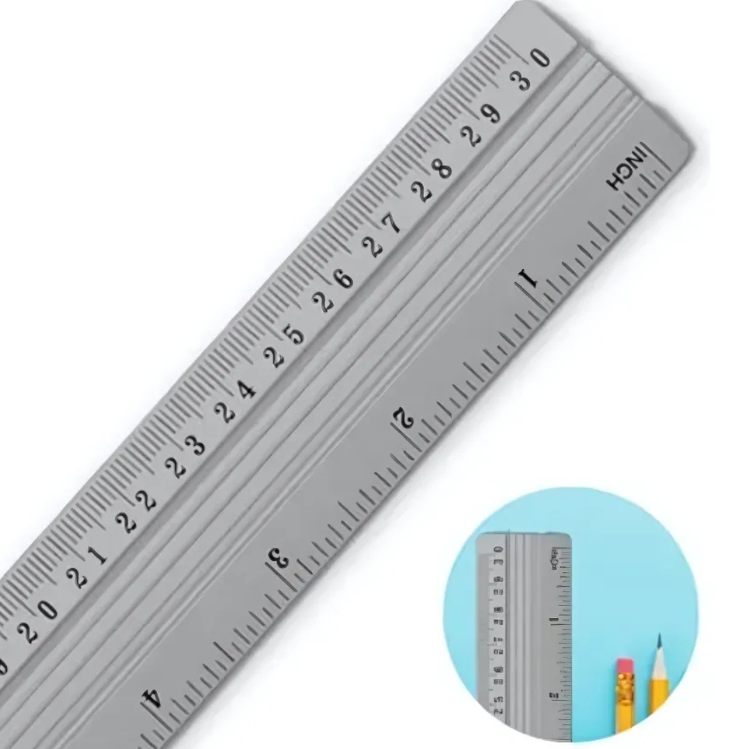 Régua De Alumínio 30Cm Leo E Leo 99001 - Cx 12 Unidades
