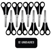 Tesoura Escolar Black Inox Leo E Leo 4195 - Cx 12 Unidades